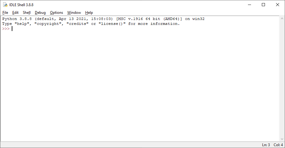 Python Editörleri Python IDLE