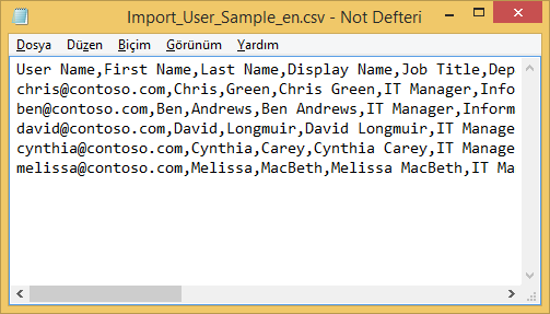 .csv dosya uzantısı